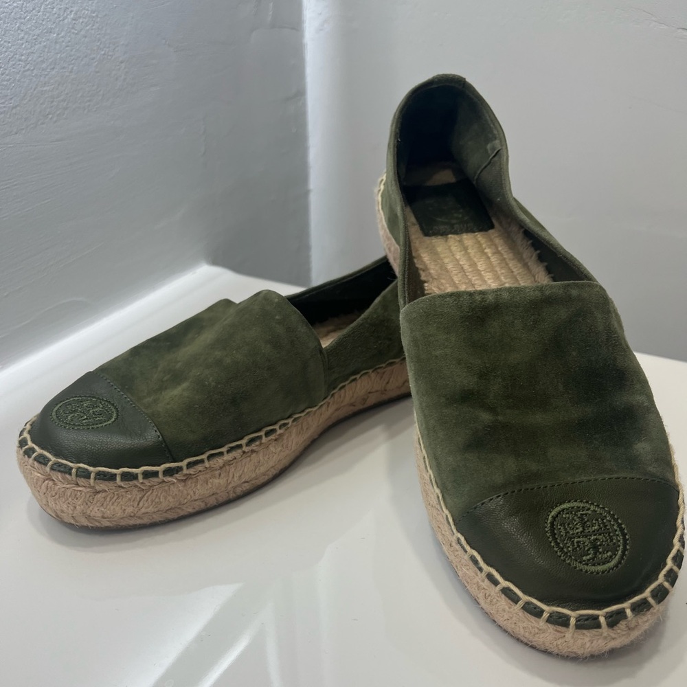 Tory Burch Olive Espadrille Flats